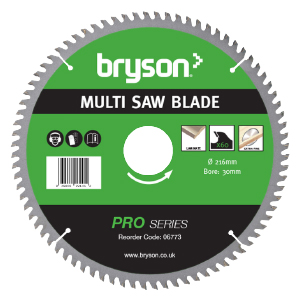 Bryson Pro Series 216 x 60T x 30mm Aluminium/Plastic/Laminate Cutting TCT Circular Saw Blade