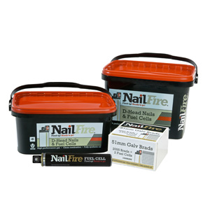 Nailfire 1st Fix Nail/Fuel Pack - Galvanised - 90mm - 2000 Brads & 2 Fuel