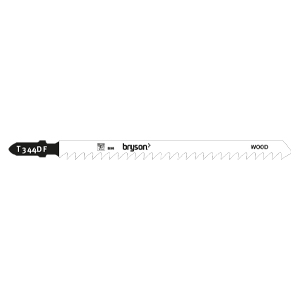 Bryson Trade Series Jigsaw Blades - Extra Long Wood & Plastic Cutting T344DF - 120mm - Pack of 5
