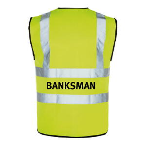 Yellow Hi Vis Waistcoat + Banksman Logo Medium