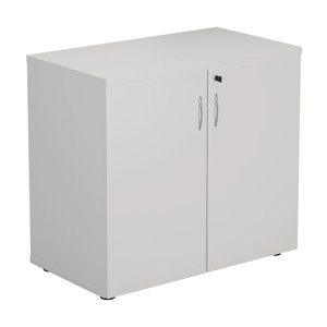 White half height cupboard 2 door lockable W800 x D450 x H730
