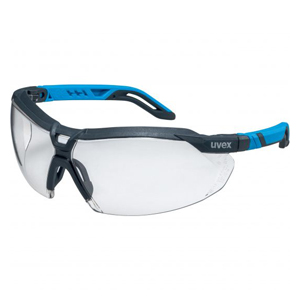 Uvex i-5 Safety Spectacles - Blue and Grey Frame - Clear Lens