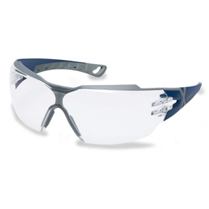 Uvex Pheos CX2 Spectacles - Blue & Grey Frame - Clear Lens