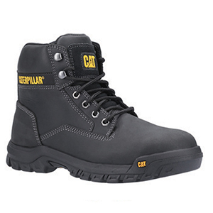 CAT Median Black Safety Boot With Steel Midsole And Toecap  - Size 8