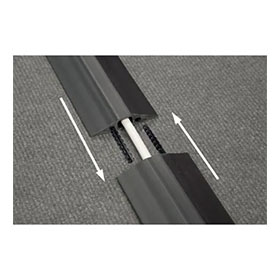 D-Line Floor Cable Cover Linkable Medium Duty Black 83 x 9000 mm