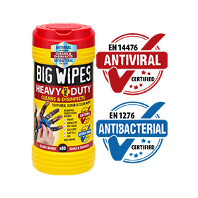 BIG Wipes Heavy-Duty Cleaning Wipes - Tub of 80