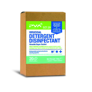 PVA Virucidal Detergent Disinfectant Cleaner sachets - 20 pack