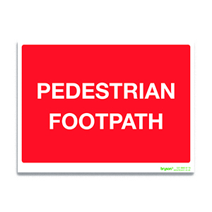 Red Pedestrian Footpath - 1mm Foamex (300x200)