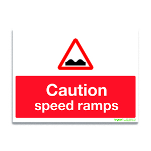 Caution Speed Ramps - 1mm Foamex (300x200)