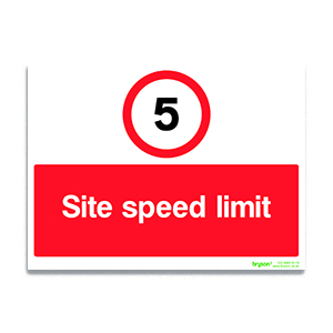 5 Site Speed Limit - 1mm Foamex (200x300)