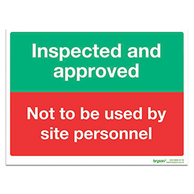 Inspected And Approved Not To Be Used By Site Personnel - 1mm Rigid PVC (300x200)