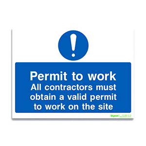 Permit To Work All Contractors Must Contain A Valid Permit - 1mm Foamex (300x200)