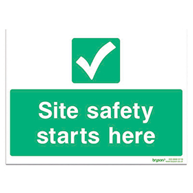 Green Site Safety Starts Here - 1mm Foamex (300x200)