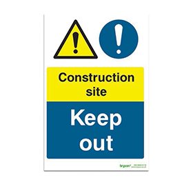 Construction Site Keep Out -  1mm Foamex (200x300)