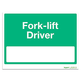 Green Fork Lift Driver - 1mm Foamex (300x200)