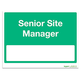 Green Senior Site Manager - 1mm Foamex (300x200)