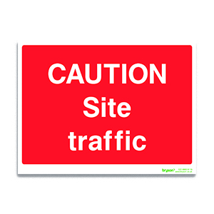 Caution Site Traffic - 1mm Foamex (300x200)