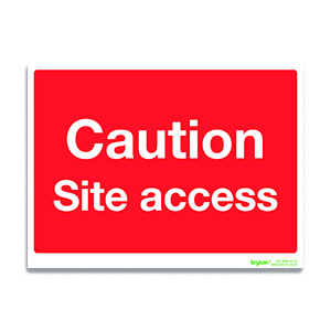 Red Caution Site Access - 1mm Foamex (300x200)