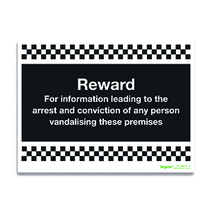 Reward For Information Leading To The Arrest & Conviction Of Vandalising - 1mm Rigid PVC (200x300)