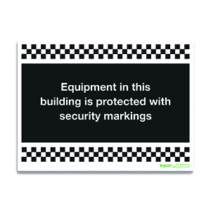 Equipment In This Building Is Protected With Security Markings - 1mm Rigid PVC (200x300)
