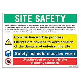 Site Safety Board 11 - 3mm Rigid PVC (900x650)