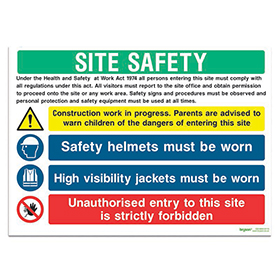 Site Safety Board 7 - 3mm Rigid PVC (900x650)