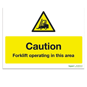 Caution Forklift Operating In This Area - 1mm Foamex (300x200)