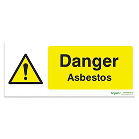 Danger Asbestos - 1mm Rigid PVC (300x150)