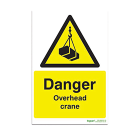Danger Overhead Crane - 1mm Rigid PVC (200x300)