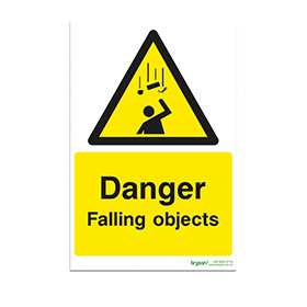 Danger Falling Object - 1mm Rigid PVC (200x300)