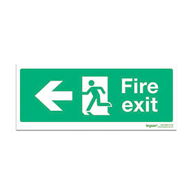Running Man Fire Exit Left - 1mm Foamex (300x150)