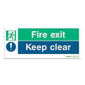 Fire Exit Keep Clear - 1mm Foamex (300x150)
