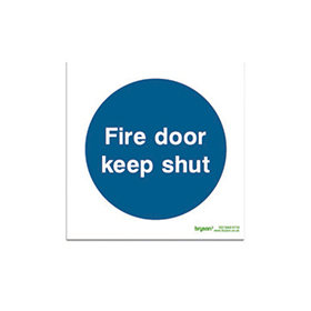 Fire Door Keep Shut - 1mm Rigid PVC (100x100)