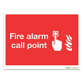 Fire Alarm Call Point - 1mm Rigid PVC (300x200)