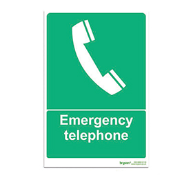 Emergency Telephone - 1mm Rigid PVC (200x300)