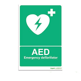 AED Emergency Defibrillator - 1mm Rigid PVC (200x300)
