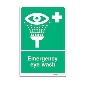 Emergency Eye Wash - 1mm Rigid PVC (200x300)