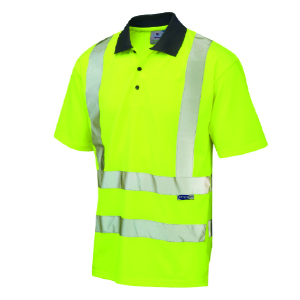 Leo Workwear Rockham EcoViz Polo Shirt - Yellow - XSmall
