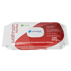 Washroom Disinfectant Wipes - 100 pack