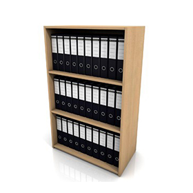 Open Bookcase Unit - Oak - 1200h x 800w x 300d