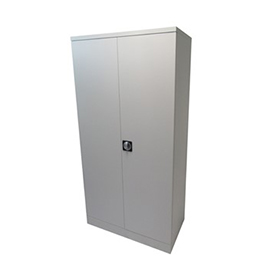 2 Door F/P Cupboard with 3 Shelves - Grey