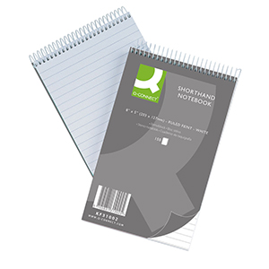 Q-Connect Shorthand Notebook Feint Ruled 203x127mm 300 Pages