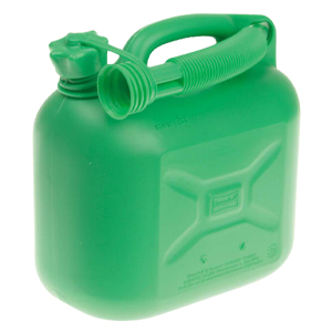 Unleaded Petrol Can & Spout Green 5 Litre