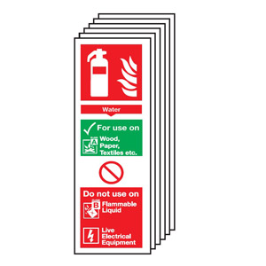 300x100mm Water Extinguisher For Use On - Rigid