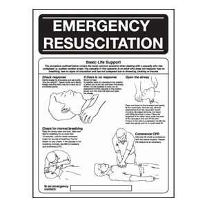 400x300mm Emergency Resuscitation Poster
