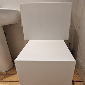 Flame Retardant Toilet Pan & Cistern Impact Protector Cover - White