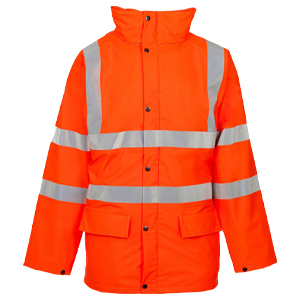 Hi Vis Parka Jacket - Orange - Medium