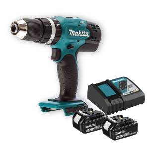 Makita DHP453SFEW 18V Combi Drill c/w (2 x 3.0ah batteries, charger and carry case )
