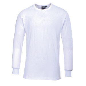 Portwest Thermal T-Shirt Long Sleeve - White - Small