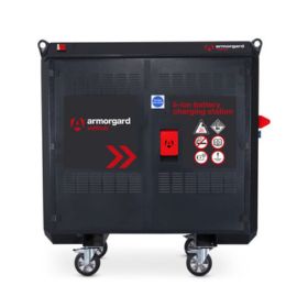 Armorgard VoltHub Secure Mobile Charging Cabinet with Fire Suppression and Alarm - 16 lockers